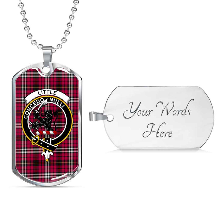 Scottish Little Clan Crest Tartan Military Dog Tag Necklace Tartan Plaid 3