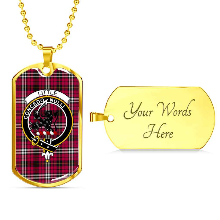 Scottish Little Clan Crest Tartan Military Dog Tag Necklace Tartan Plaid 4