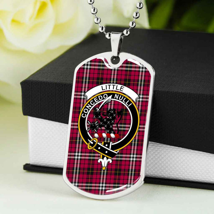 Scottish Little Clan Crest Tartan Military Dog Tag Necklace Tartan Plaid 5
