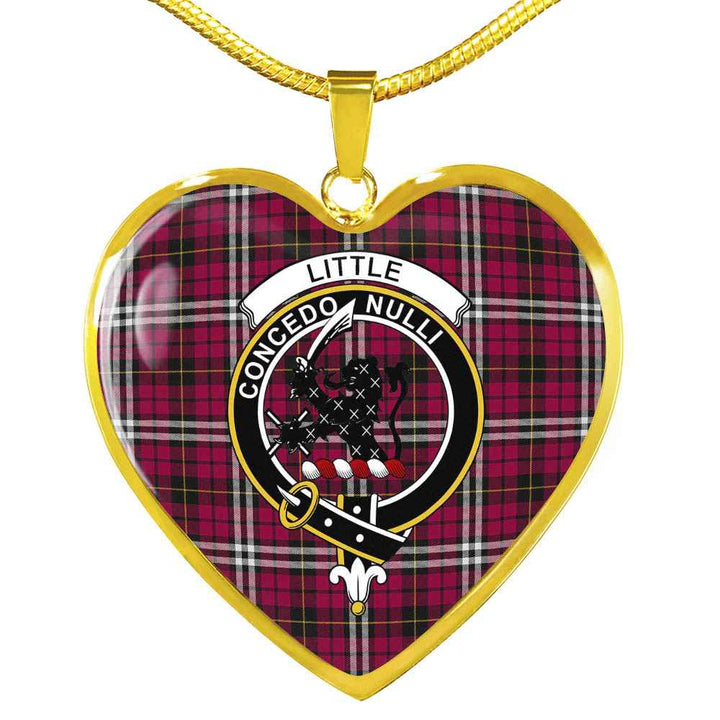 Scottish Little Clan Crest Tartan Necklace Heart Tartan Plaid 2