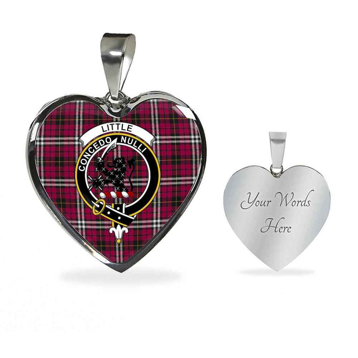Scottish Little Clan Crest Tartan Necklace Heart Tartan Plaid 3