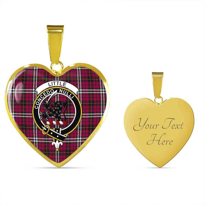 Scottish Little Clan Crest Tartan Necklace Heart Tartan Plaid 4