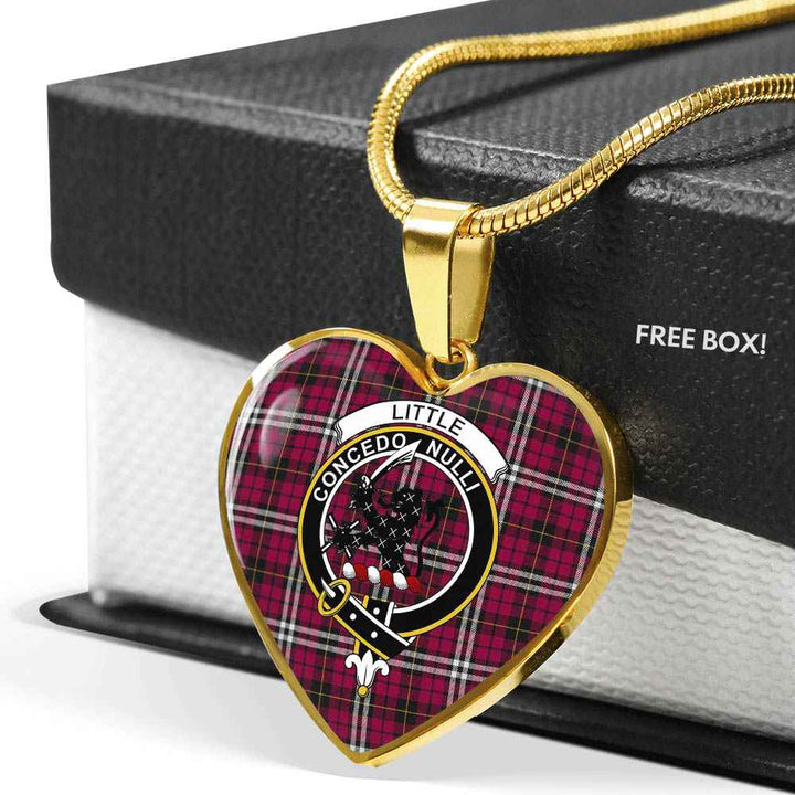 Scottish Little Clan Crest Tartan Necklace Heart Tartan Plaid 6