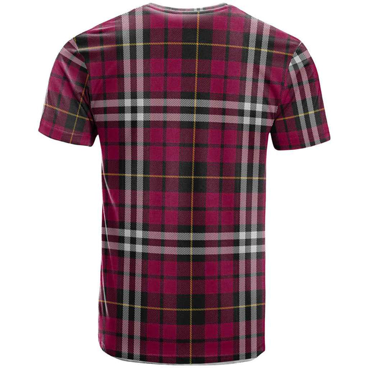 Scottish Little Clan Crest Tartan T-Shirt Back Side Tartan Plaid