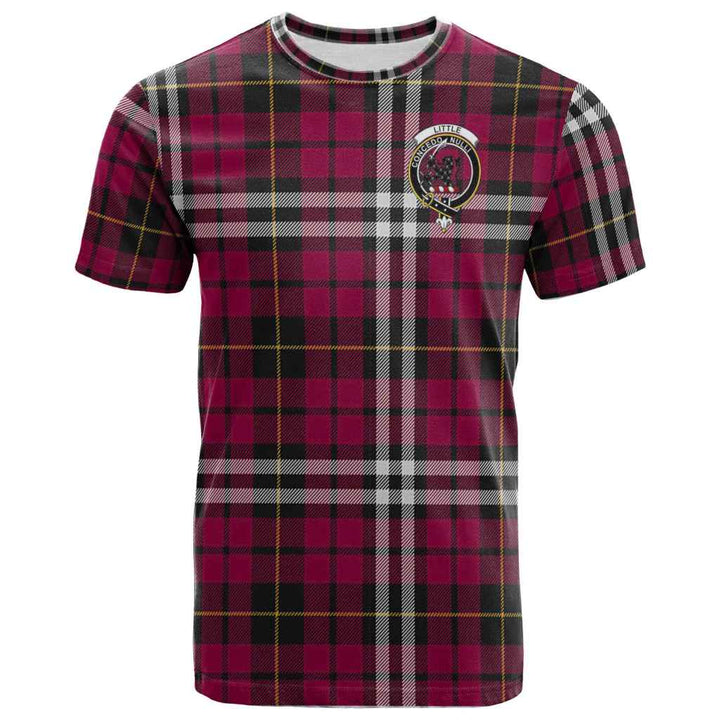 Scottish Little Clan Crest Tartan T-Shirt Front Side Tartan Plaid