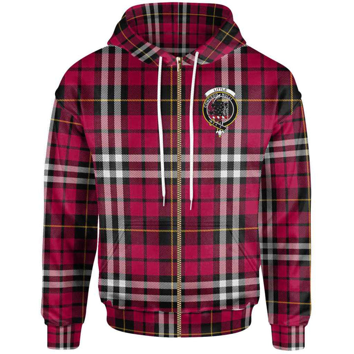 Scottish Little Clan Crest Tartan Hoodie Zip Tartan Plaid