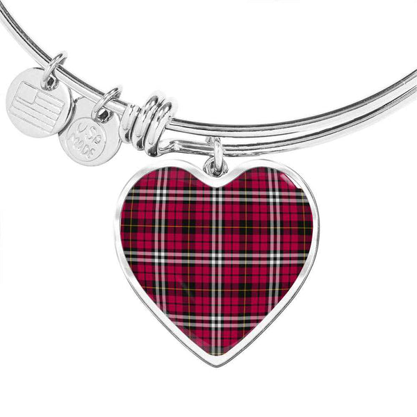 Scottish Little Clan Tartan Bangle Heart Tartan Plaid 1