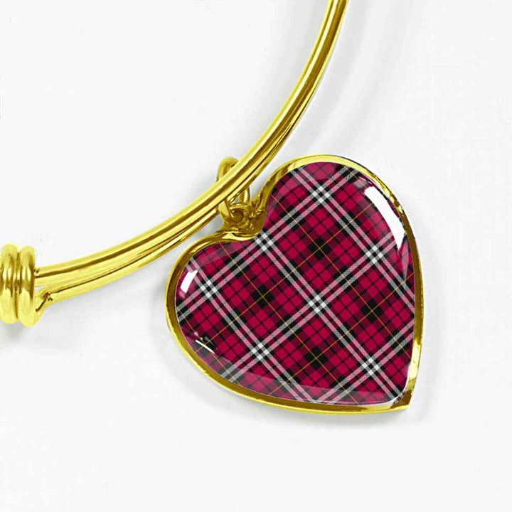 Scottish Little Clan Tartan Bangle Heart Tartan Plaid 2