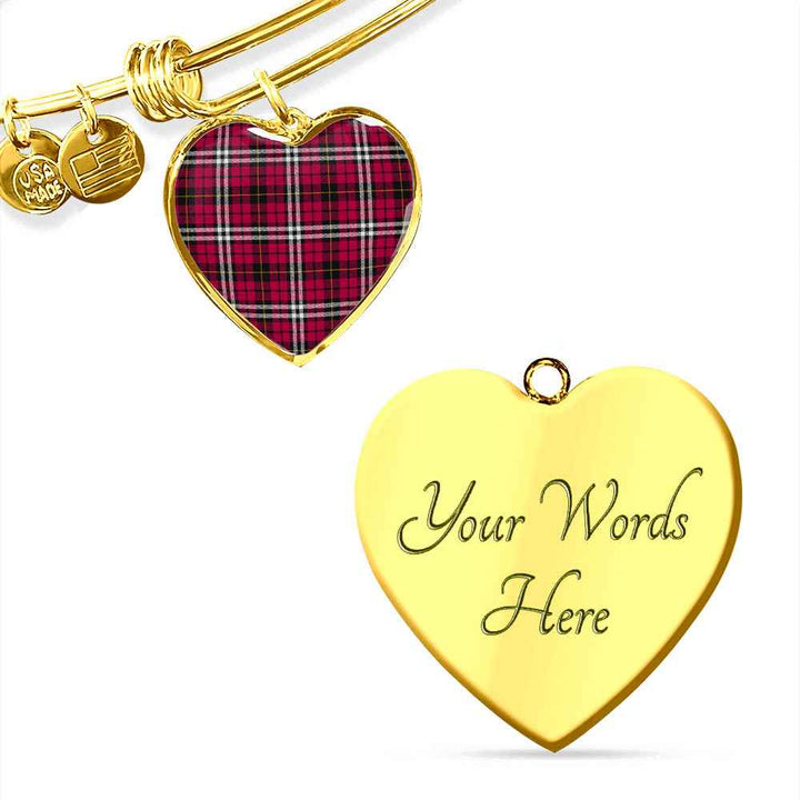 Scottish Little Clan Tartan Bangle Heart Tartan Plaid 4