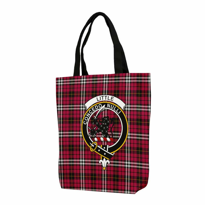 Scottish Little Clan Crest Tartan Canvas Bag With Shoulder Strap Tartan Plaid 1