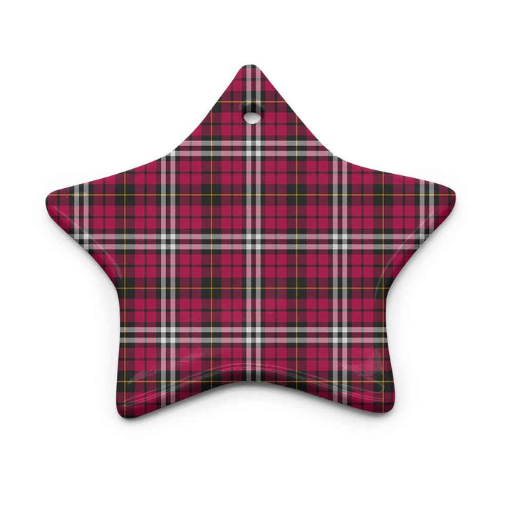 Scottish Little Clan Tartan Ceramic Ornament Star Shape Tartan Plaid