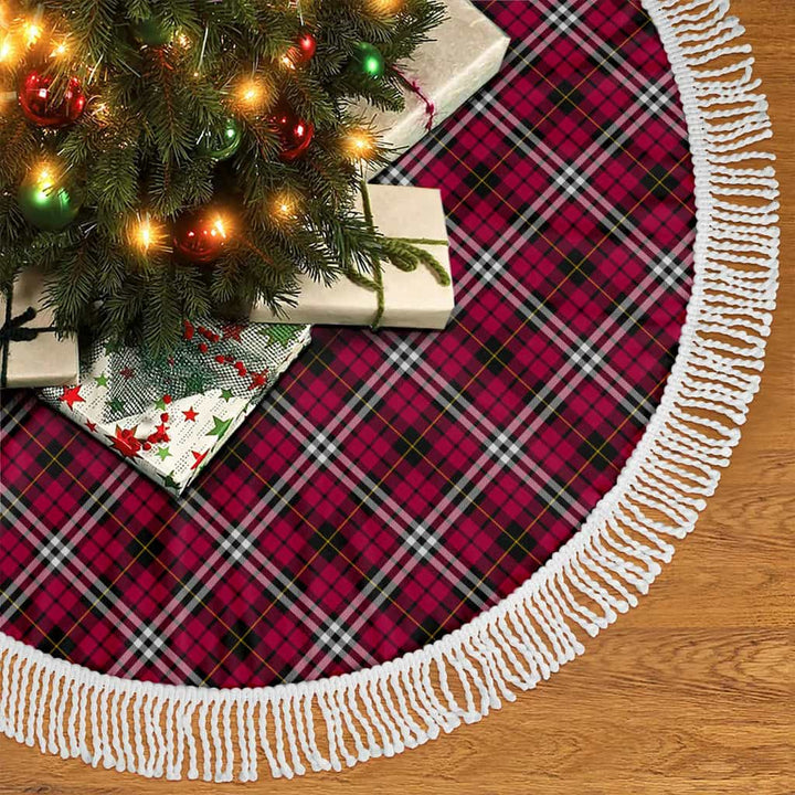 Scottish Little Clan Tartan Christmas Tree Skirt Tassels 2 Tartan Plaid