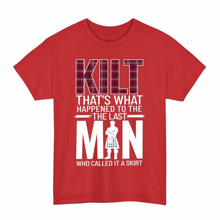 Scottish Little Clan Tartan Funny Scotland Kilt T-Shirt Tartan Plaid Red Color