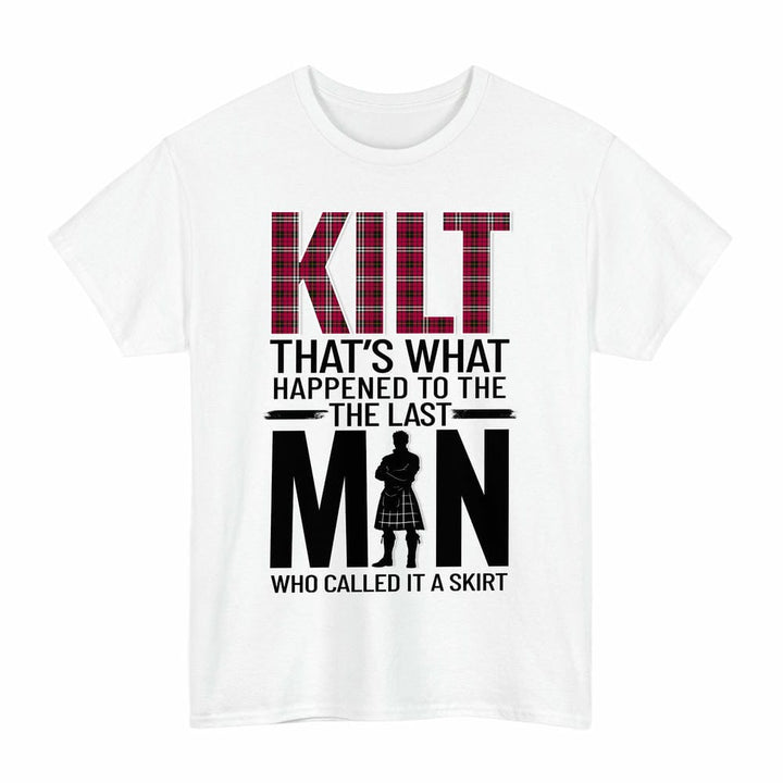 Scottish Little Clan Tartan Funny Scotland Kilt T-Shirt Tartan Plaid White Color