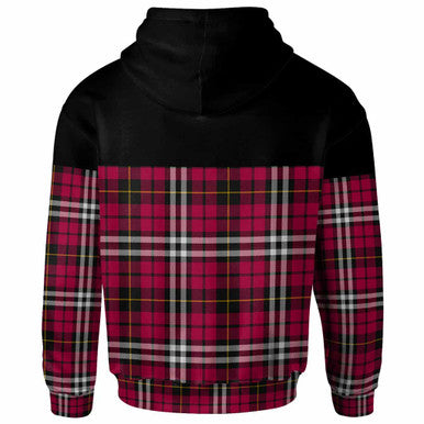 Scottish Little Clan Tartan Hoodie - Horizontal Style Back Side Tartan Plaid