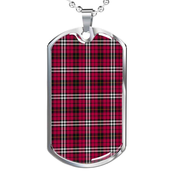 Scottish Little Clan Tartan Military Dog Tag Necklace Tartan Plaid