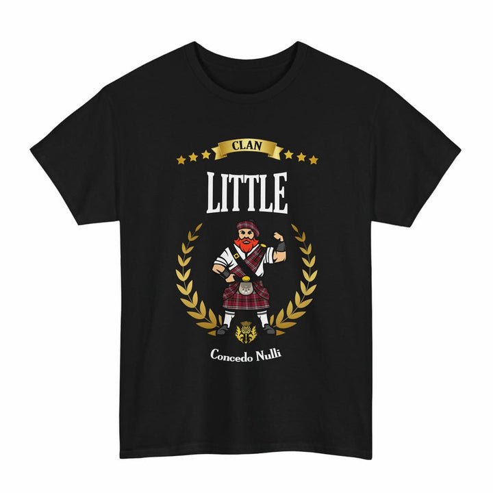 Scottish Little Clan Tartan T-Shirt - Motto Scotsman Tartan Plaid Black Color