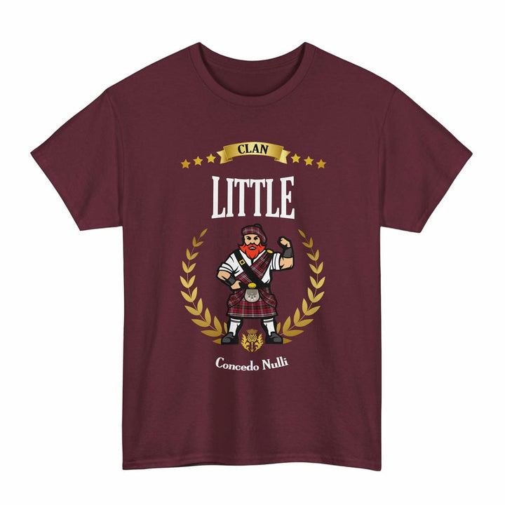 Scottish Little Clan Tartan T-Shirt - Motto Scotsman Tartan Plaid Maroon Color