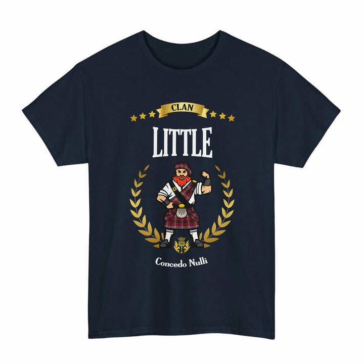 Scottish Little Clan Tartan T-Shirt - Motto Scotsman Tartan Plaid Navy Color