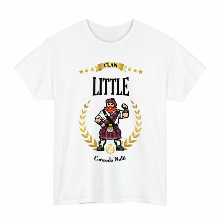 Scottish Little Clan Tartan T-Shirt - Motto Scotsman Tartan Plaid White Color