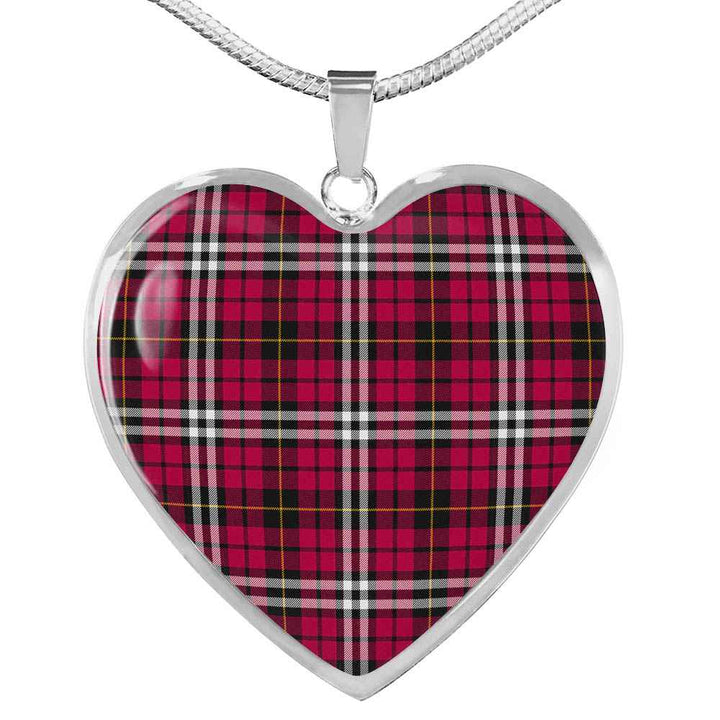Scottish Little Clan Tartan Necklace Heart Tartan Plaid 1