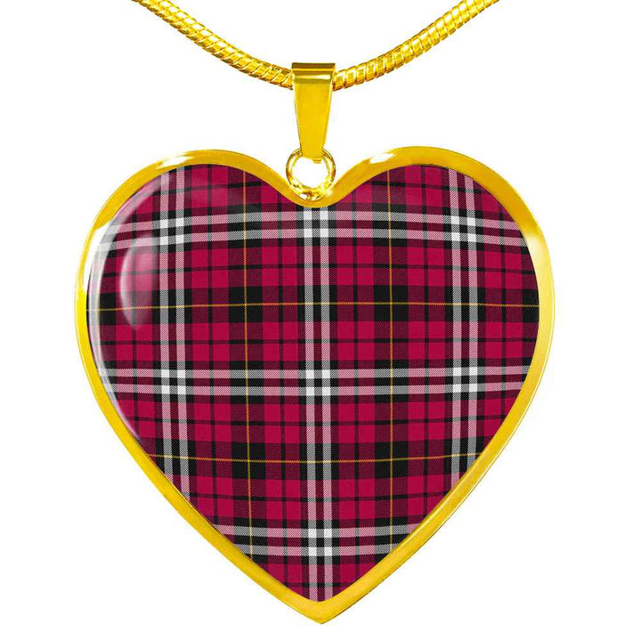 Scottish Little Clan Tartan Necklace Heart Tartan Plaid 2