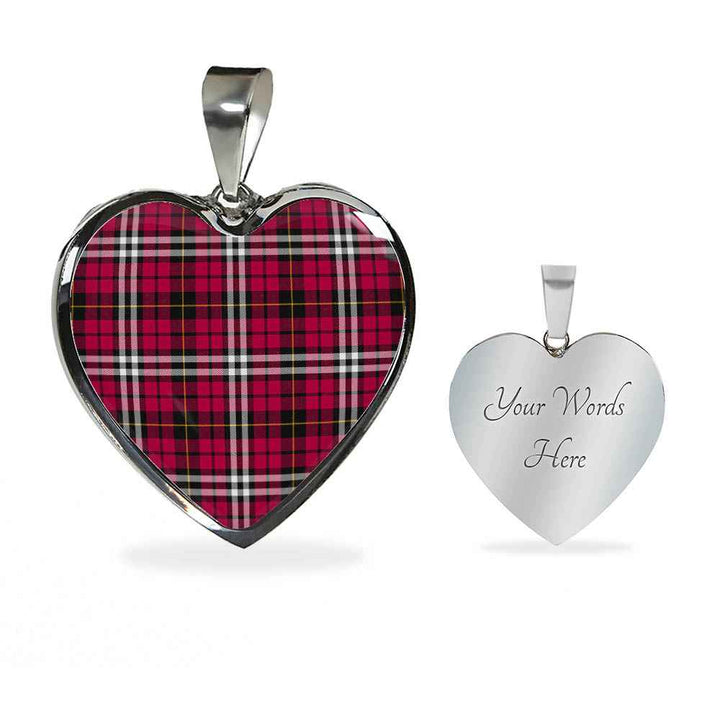 Scottish Little Clan Tartan Necklace Heart Tartan Plaid 3
