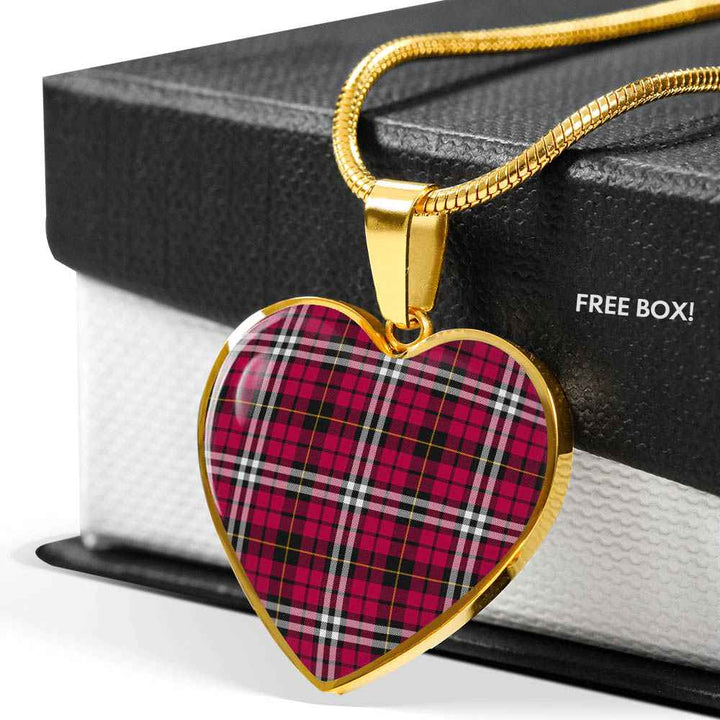 Scottish Little Clan Tartan Necklace Heart Tartan Plaid 6