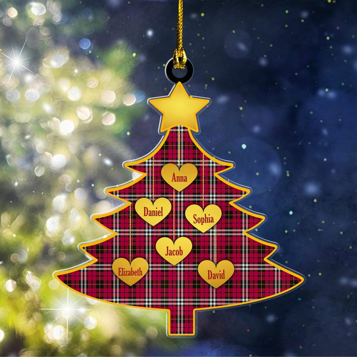 Scottish Little Clan Tartan Ornament Custom Family Christmas Tree Tartan Plaid 1