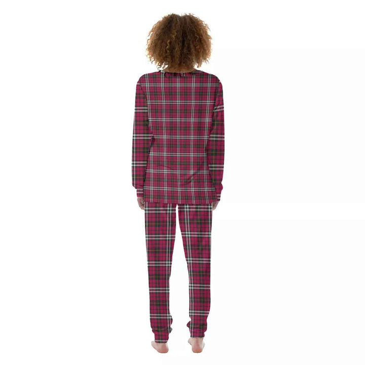 Scottish Little Clan Tartan Pajama Set Women Back Side Tartan Plaid