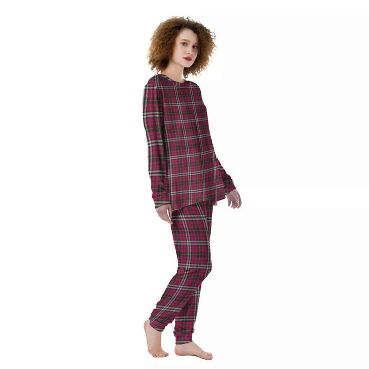 Scottish Little Clan Tartan Pajama Set Women Front Side Tartan Plaid