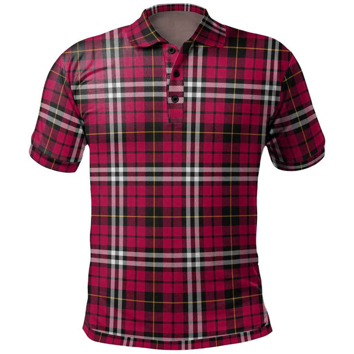 Scottish Little Clan Tartan Polo Shirt Front Side Tartan Plaid