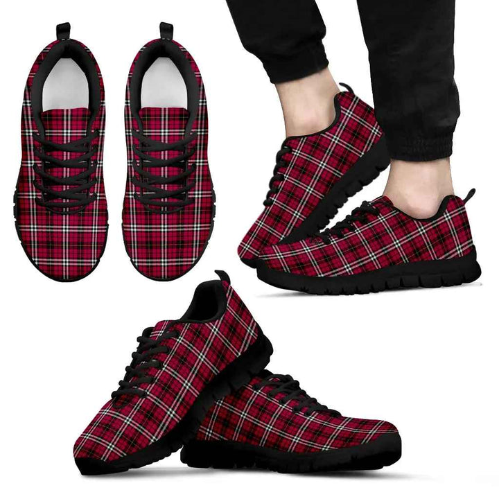 Scottish Little Clan Tartan Sneakers Black Sole Tartan Plaid