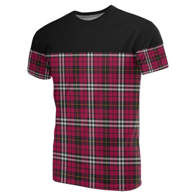 Scottish Little Clan Tartan T-Shirt Horizontal Style Front Side Tartan Plaid