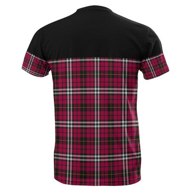 Scottish Little Clan Tartan T-Shirt Horizontal Style Back Side Tartan Plaid
