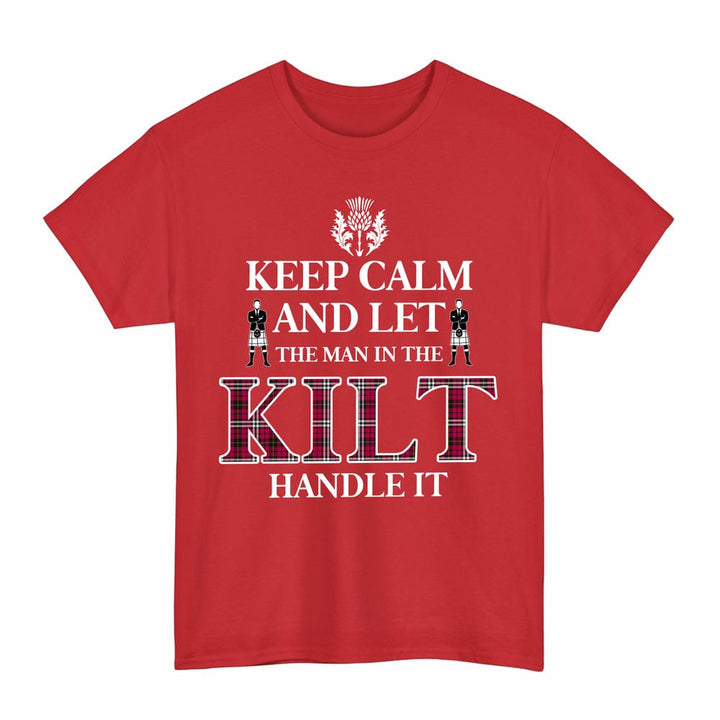 Scottish Little Clan Tartan T-Shirt - Keep Calm Tartan Plaid Red Color