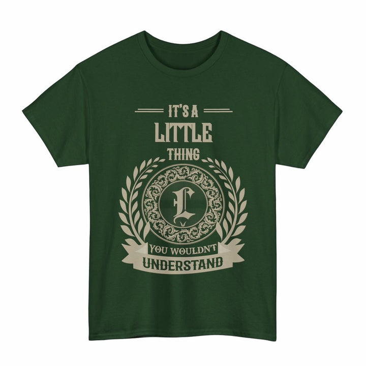 Scottish Little Clan Tartan T-Shirt - Vintage Family Name Tartan Plaid Forest Green Color