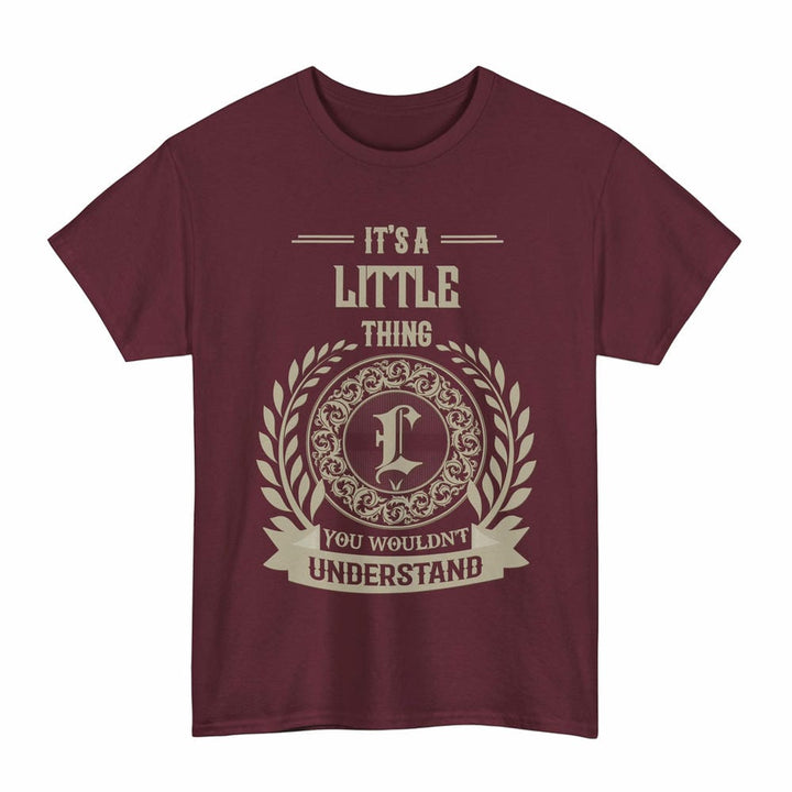 Scottish Little Clan Tartan T-Shirt - Vintage Family Name Tartan Plaid Maroon Color