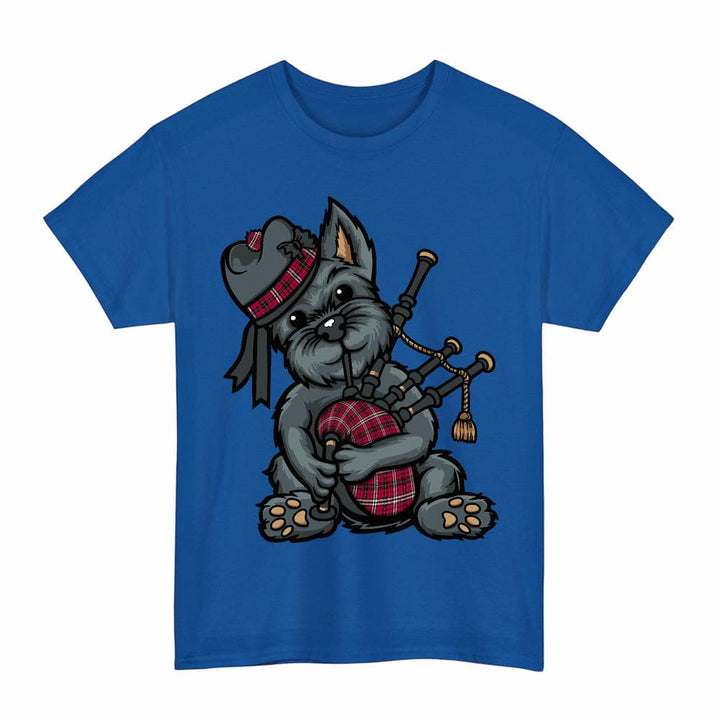 Scottish Little Clan Tartan Terrier Bagpipes T-Shirt Tartan Plaid Royal Color