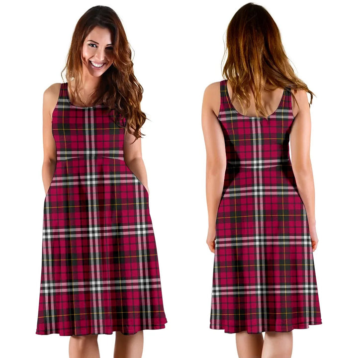 Scottish Little Clan Tartan Women Midi Dress