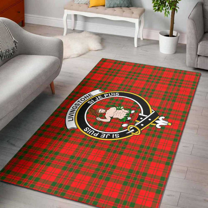 Scottish Livingstone Clan Crest Tartan Area Rug Tartan Plaid 1
