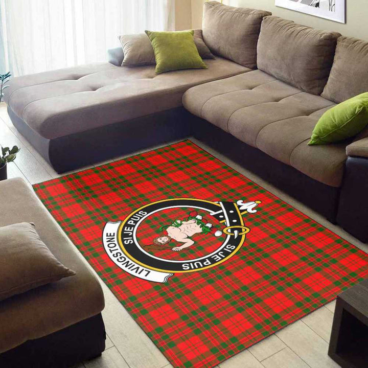 Scottish Livingstone Clan Crest Tartan Area Rug Tartan Plaid 2