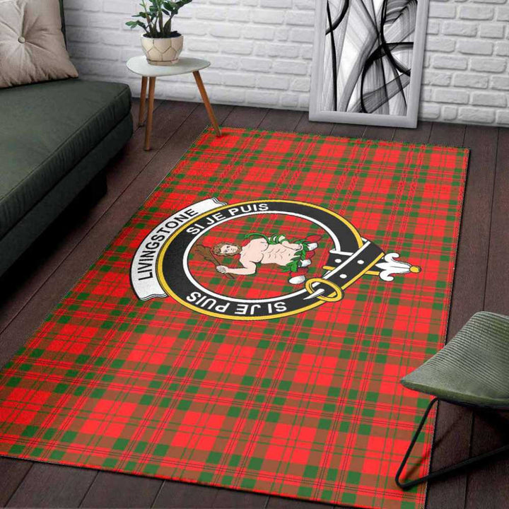 Scottish Livingstone Clan Crest Tartan Area Rug Tartan Plaid 3