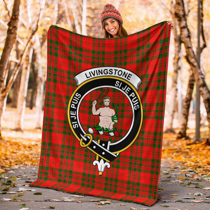 Scottish Livingstone Clan Crest Tartan Blanket Tartan Plaid 4