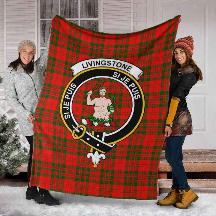 Scottish Livingstone Clan Crest Tartan Blanket Tartan Plaid 5