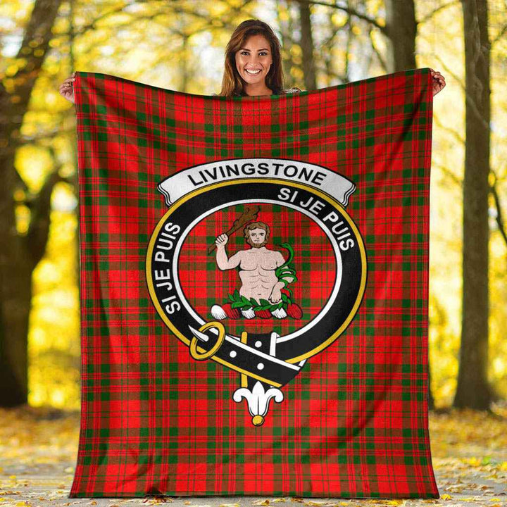 Scottish Livingstone Clan Crest Tartan Blanket Tartan Plaid 6