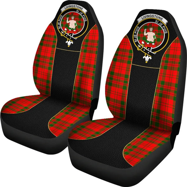 Scottish Livingstone Clan Crest Tartan Car Seat Covers - Special Style 2