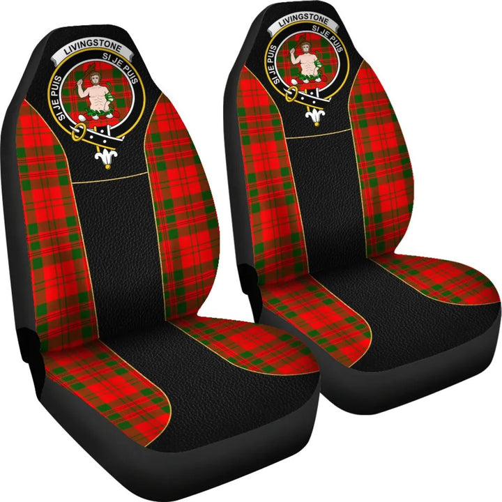 Scottish Livingstone Clan Crest Tartan Car Seat Covers - Special Style 4