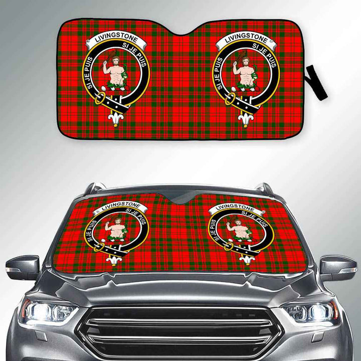 Scottish Livingstone Clan Crest Tartan Car Windshield Sun Shade Tartan Plaid 2