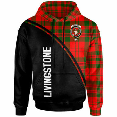 Scottish Livingstone Clan Crest Tartan Curve Hoodie Front Side Tartan Plaid